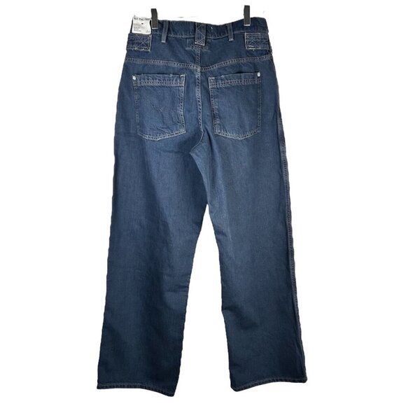 We The Free Blue Jay Belted Boyfriend Jean Size 26 Dark - Picture 4 of 7